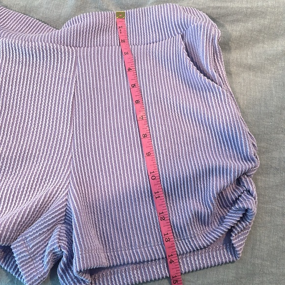 White birch lavender ribbed shorts with pockets scrunched on the sides Nw/oT - Picture 8 of 8